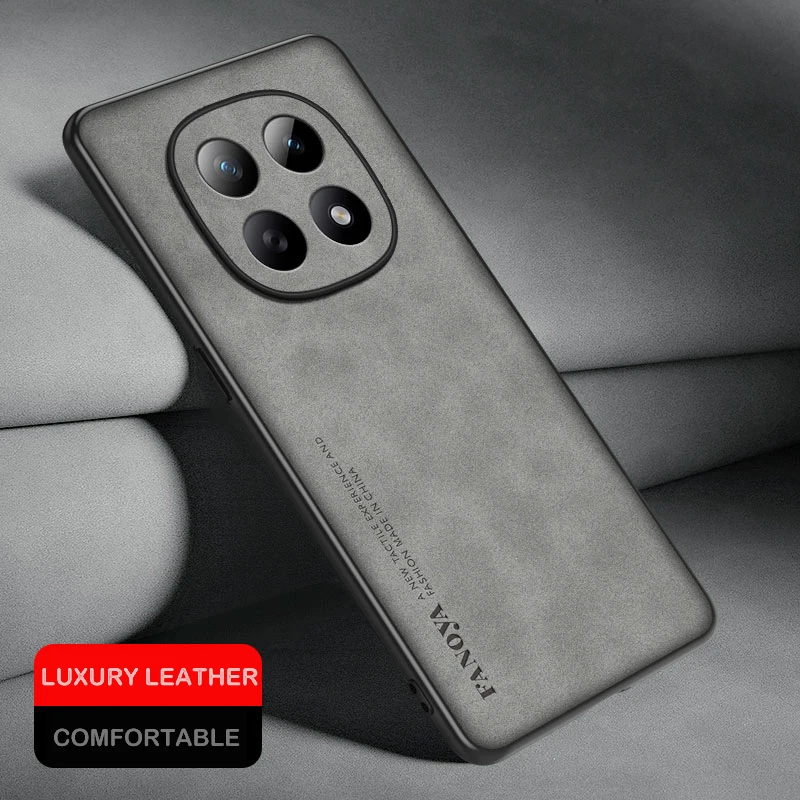 Case for Xiaomi Redmi Note 15 5G Protect Lens Lambskin Leather Shell Coque note1514pro+ Cover TPU Soft Bumper Shockproof Funda view 6
