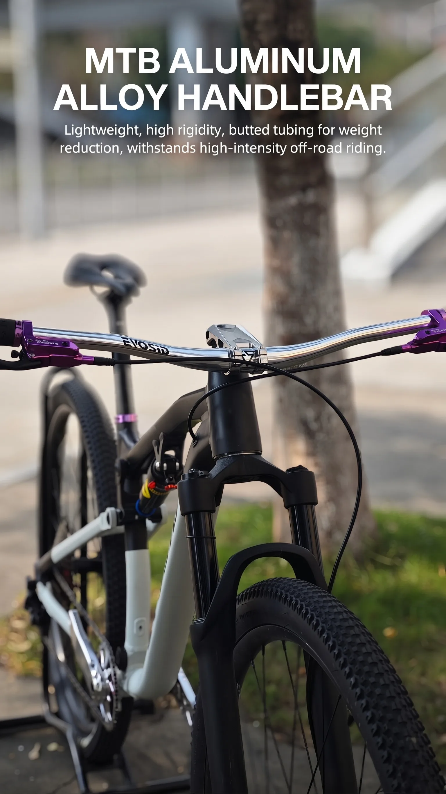 EVOSID Ultraleicht MTB Fahrrad Lenker 31,8mm Fahrrad Riser Bar 800mm Mountainbike Swallow Lenker Aluminium Legierung Fahrrad Teil – Detail 1