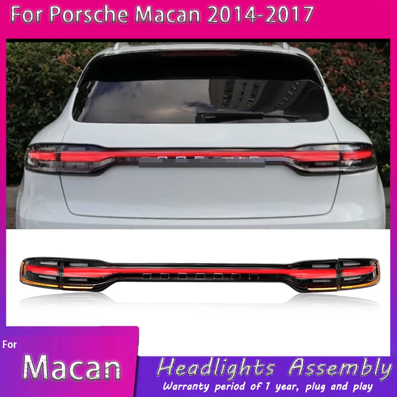 

Автомобильные фары для Porsche Macan Taillight 2014-2017, задний фонарь 95B, модифицированные и модернизированные светодиодные задние фонари, автомобильные аксессуары