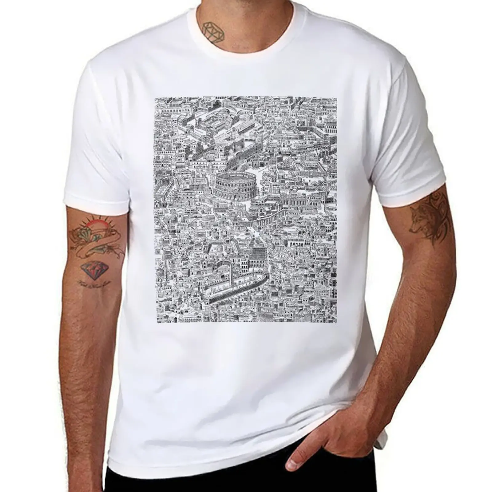 Ancient Rome Map T-Shirt man tshirt t shirts for man slim fit T-Shirt