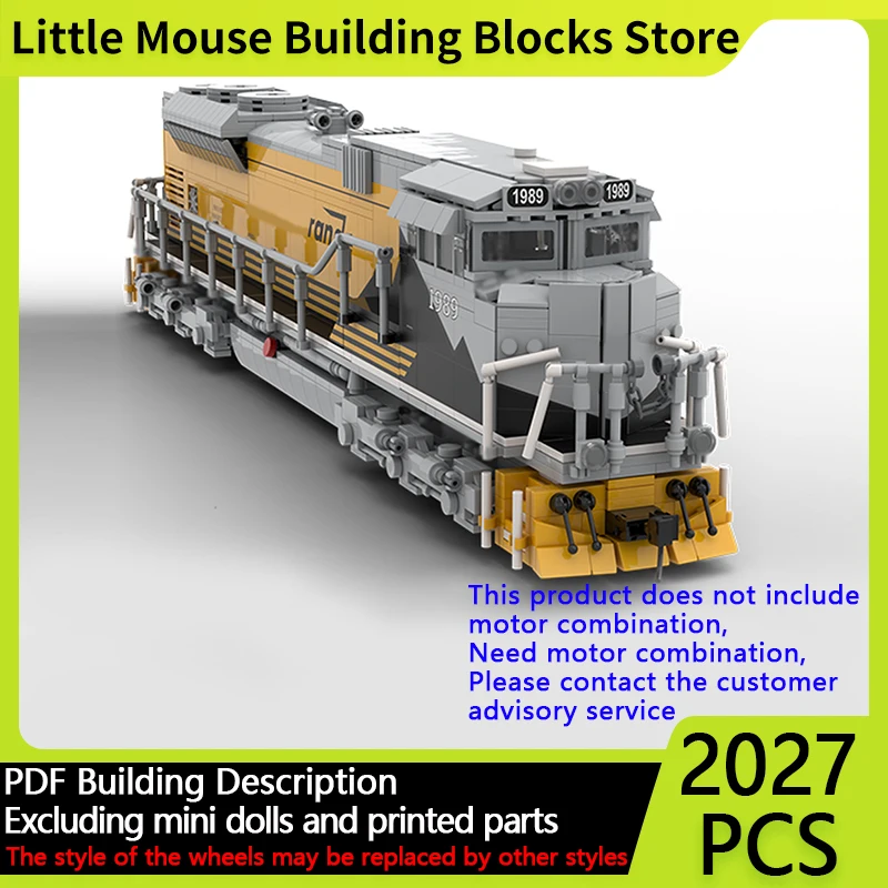 

Модель городской автомобиль MOC, строительные кирпичи SD70ACE, дизельный локомотив, поезд, модульная технология, подарки, праздник, сборка, детские игрушки, костюм