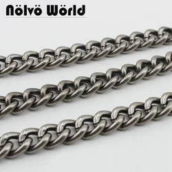 1pc 60cm 80cm 100cm 110cm 120cm 130cm 17mm Wide Alum Chain Antique Silver Color Roller chains for bags long strap replacement