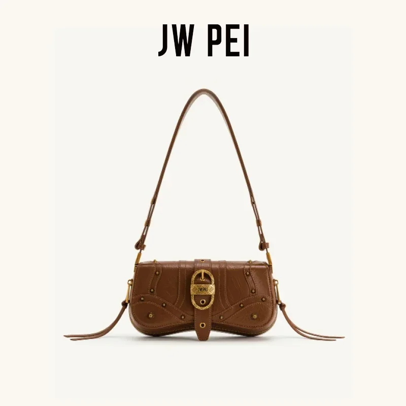 New JW-PEI Pudding Bag Fashion Women's Pull Rod Cross Arm Lower Bag Large Capacity Shoulder Bag