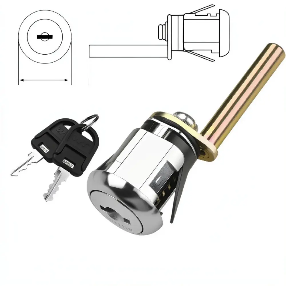 Heavy Duty Zinc Alloy Drawer Lock WT0703 Three Tier Management Cam Lock For Office Furniture File Cabinet Safe Access