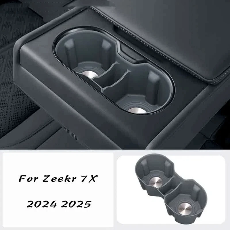 

For Zeekr 7X 2024 2025 Rear Armrest Cup Holder Silicone Pad Interior Accessories