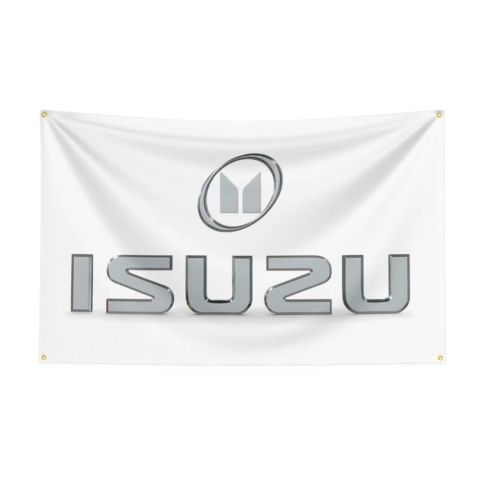 I-Isuzu Flag Professional Car Motorcycle Flag Polyester Digital Printing Cars Flagge Banner For Decoration Garage