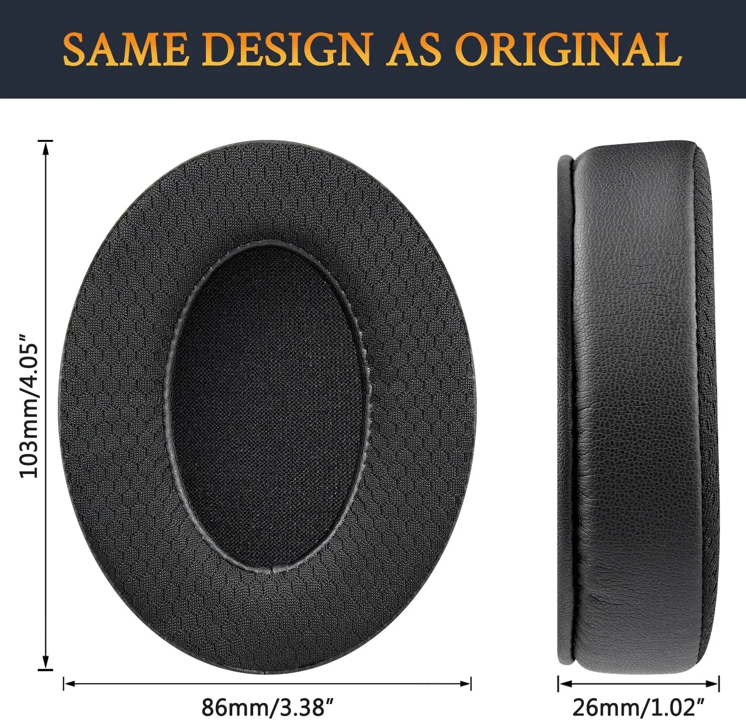 Replacement Earpads for HyperX Cloud 1/2/Pro/Core/Alpha/Alpha S/Flight/Stinger/Mix/CloudX/CloudX Chat, Ear Pads Cushions with