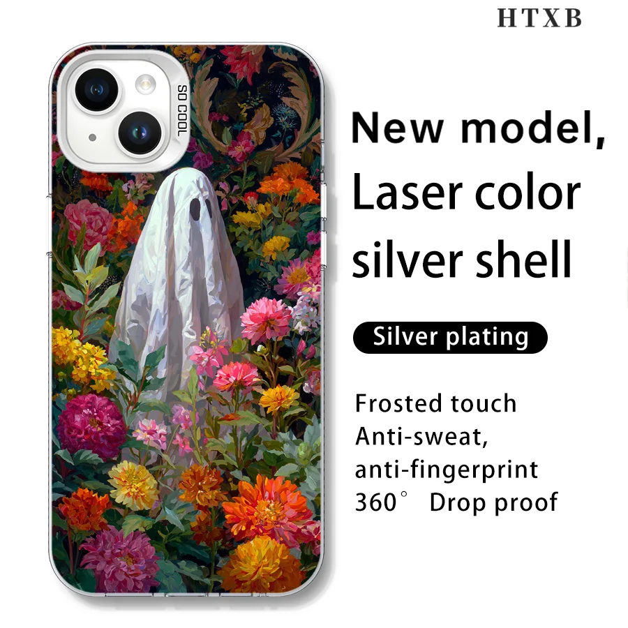 حافظة هاتف شبح ورقية للهالوين لهاتف آيفون 17 إلى 11 برو ماكس بلس