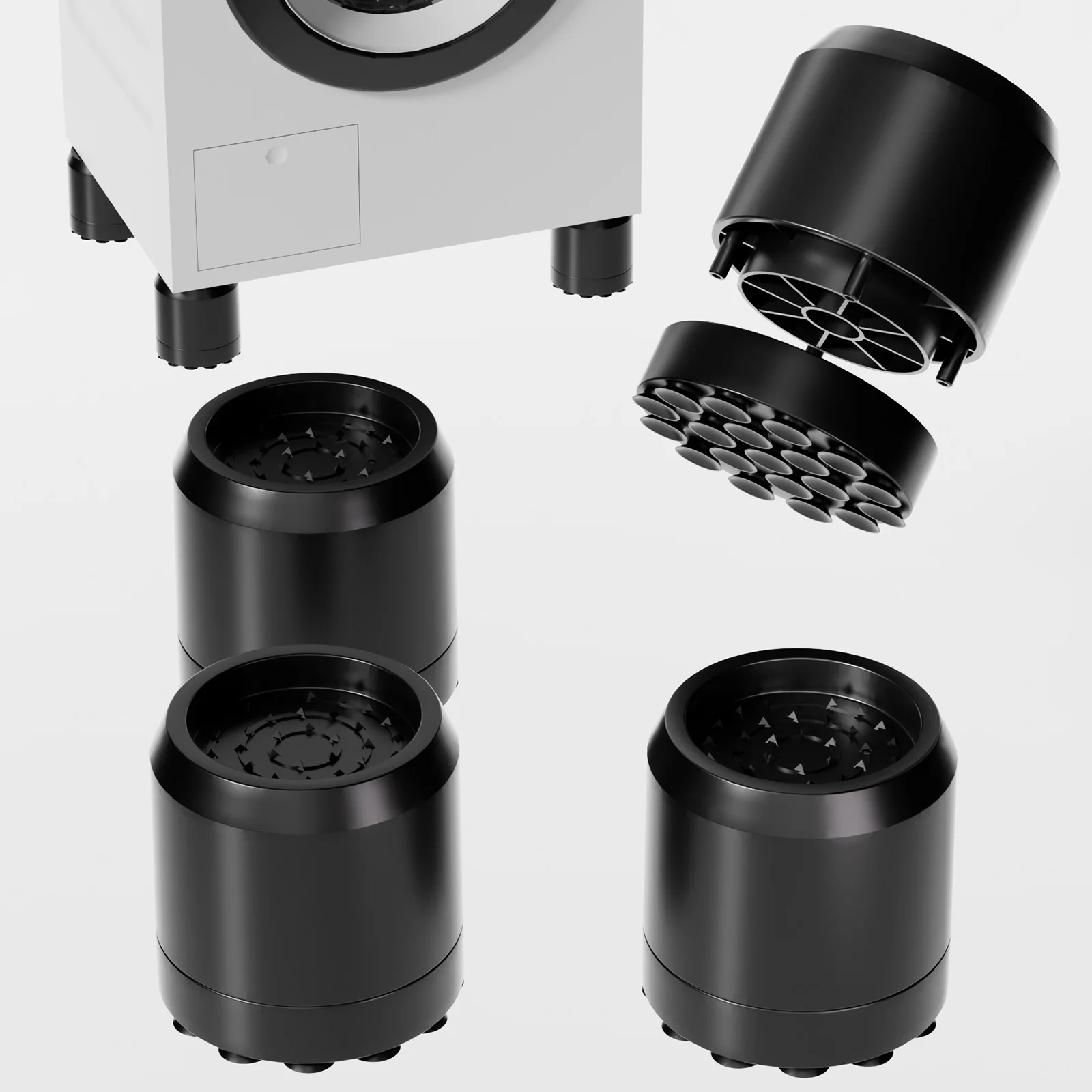 

Washing Machine Anti Vibration Feet Pads Heighting Rubber Refrigerator Support Anti Slip With Suction Cups for Home Appliance