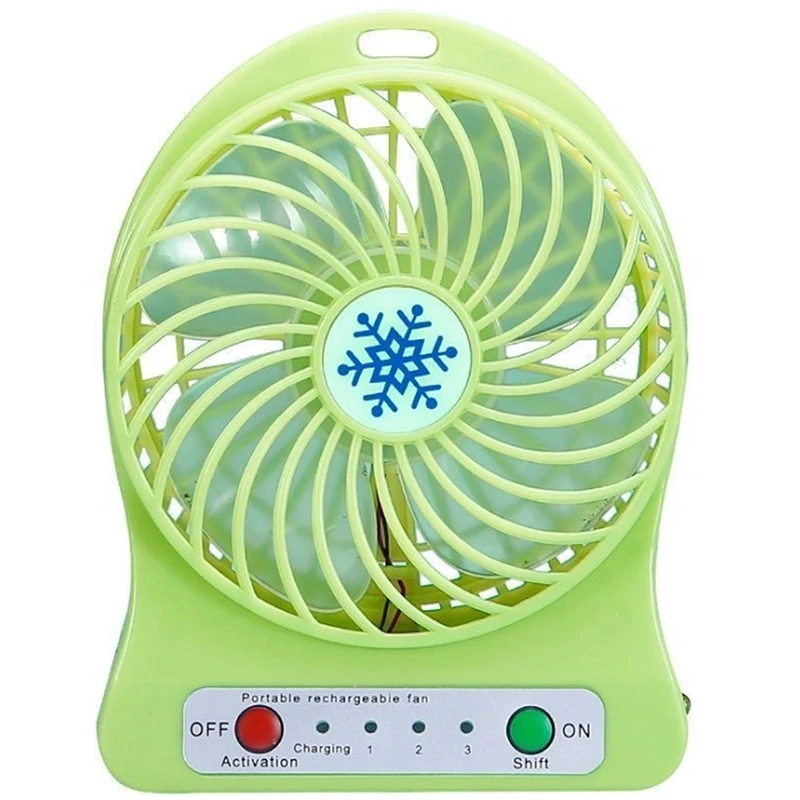 

Portable Rechargeable Mini Fan Air Cooler Mini Desk Fan USB Cooling Rechargeable Handheld Fans Green