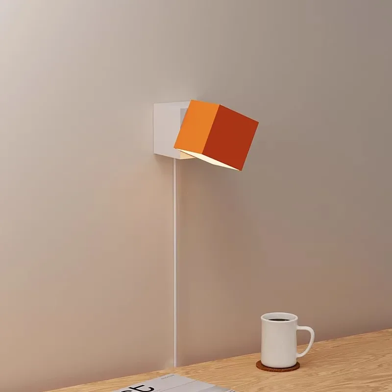 LED Rotatable Bedroom Bedside Wall LampCreative Living Room Background Wall Light Square Hallway Stairs Light