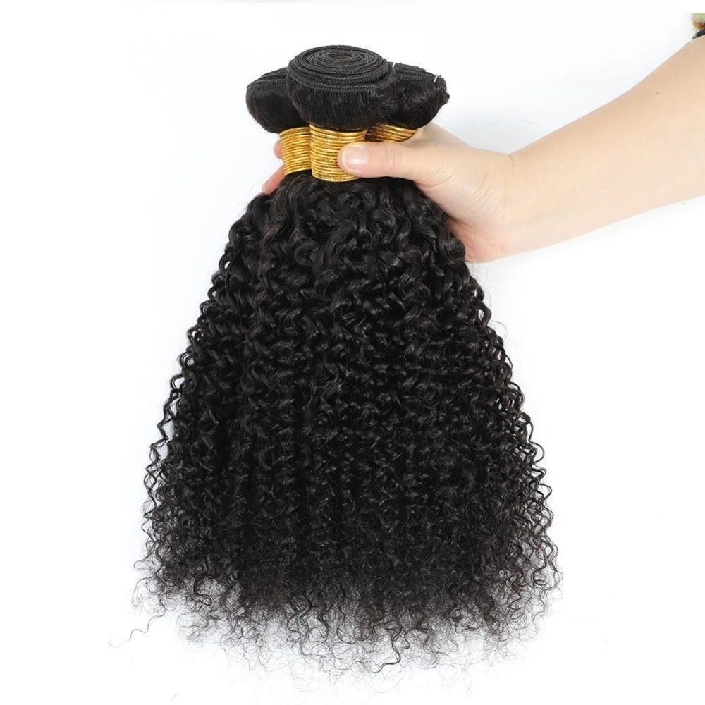 Jerry Curly, natürliche Farbe, Echthaar-Extensions, doppelt gewebt, kein Ausfallen, kein Verknoten, Echthaar, natürliche Haarlinie. – Detail 5
