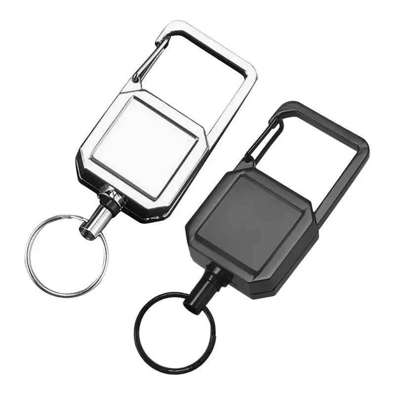 

Telescopic Carabiner Keychain Key Holder Metal Keychains With Telescopic Cords Keychain Carabiners For Mountaineering Hiking