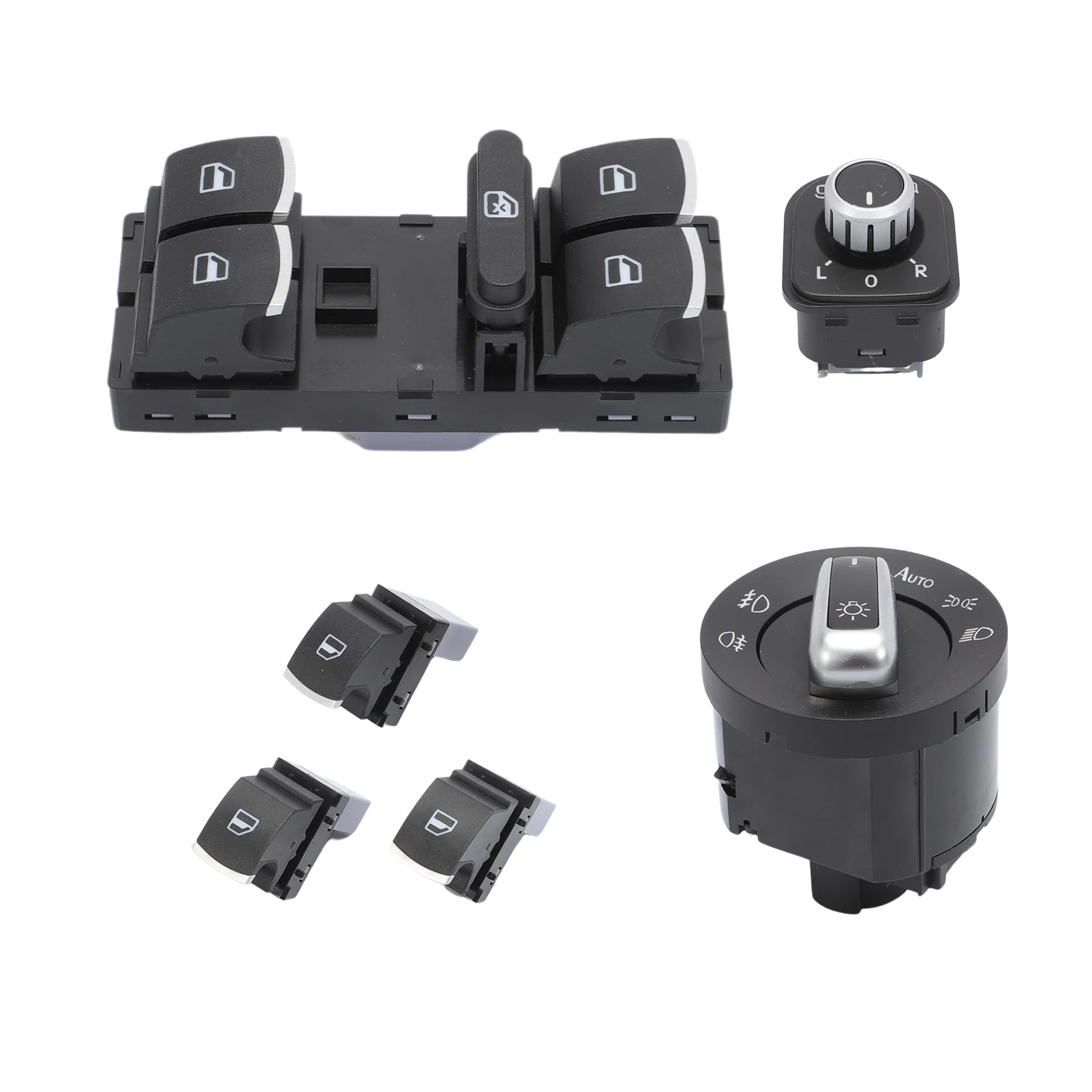 

4/6 шт. главный переключатель стеклоподъемника электрический переключатель управления для Golf Jetta Passat Tiguan CC 5K4959857 5ND959855