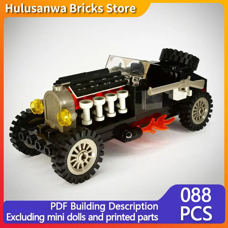 

Speed Racing Car Model MOC Building Bricks Retro-Style Modified Car Modular Technology Children Holiday Gifts Assemble Toys Suit