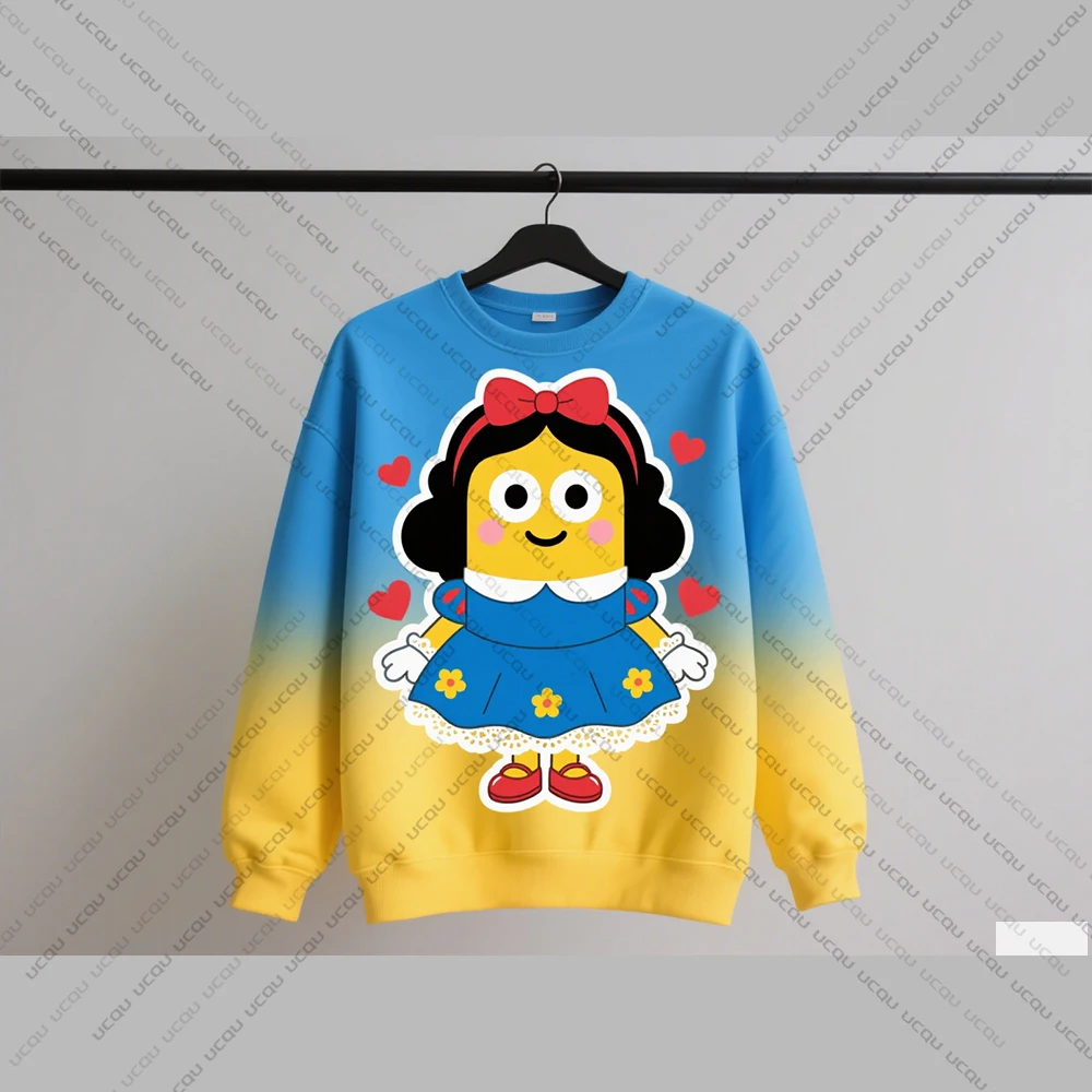 2025 Disney Women's Pure Sweatshirt Hooded Sweatshirt Fashion Casual Pants Unique Print Plus Size Streetwear Hip-Hop Style