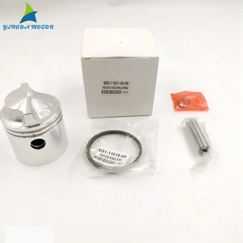 

Boat Motor Piston Kit Assy Ring Set 6E0-11631 98 97 6EO for Yamaha Outboard 4HP 5HP 2-Stroke 50MM Marine Engine