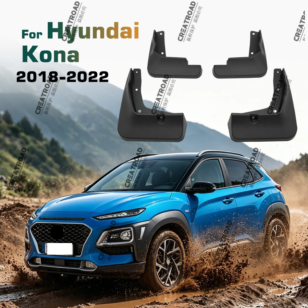 Für Hyundai Kona 2018 2019 2020 2021 2022 Kotflügel Kotflügel Schmutzfänger Schutz Spritzschutz Kotflügel Autozubehör