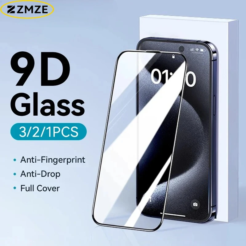 2/3/4 шт. Защитное стекло HD для iPhone 17E Air 17 16 15 14 13 12 11 Pro Max XS XR, полноэкранное закаленное стекло для защиты экрана