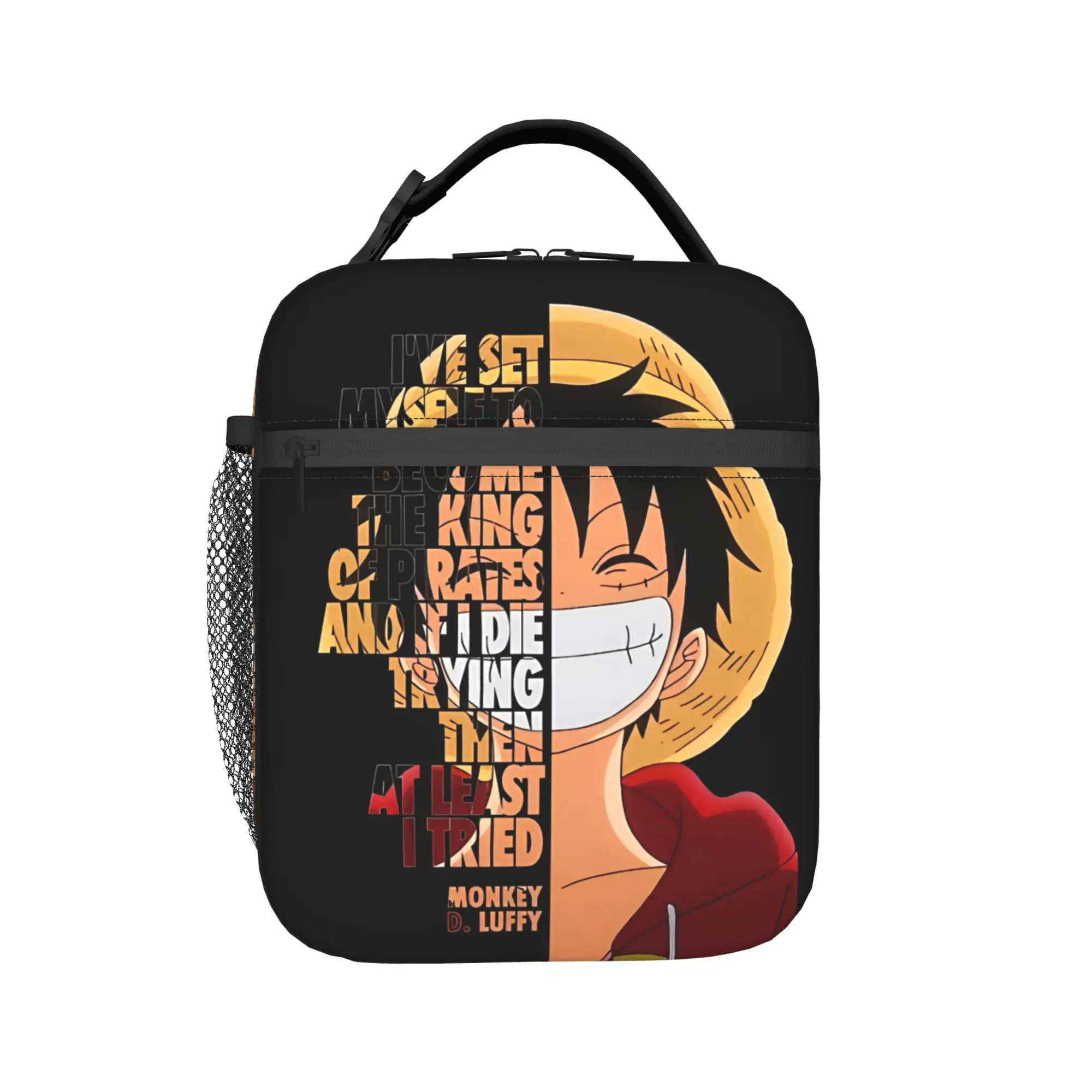

luffys o-one-piece-e zoro Accessories Insulated Lunch Bag For Travel Food Container Reusable Cooler Thermal Lunch Boxes