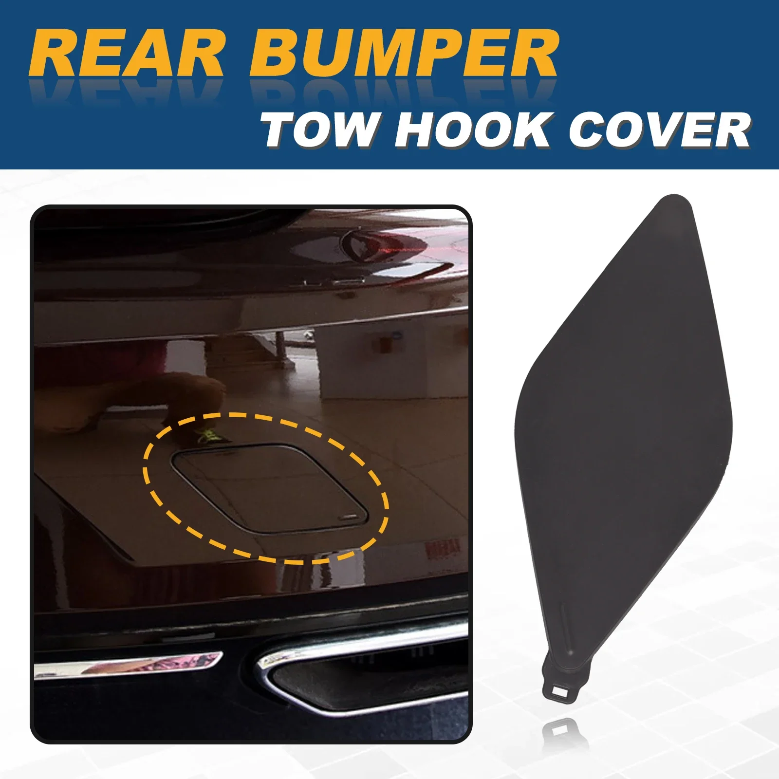 For VOLVO S90 2017 -2019 Rear Bumper Tow Hook Cap Towing Eye Cover 31383298 398400101 Right Passenger Side