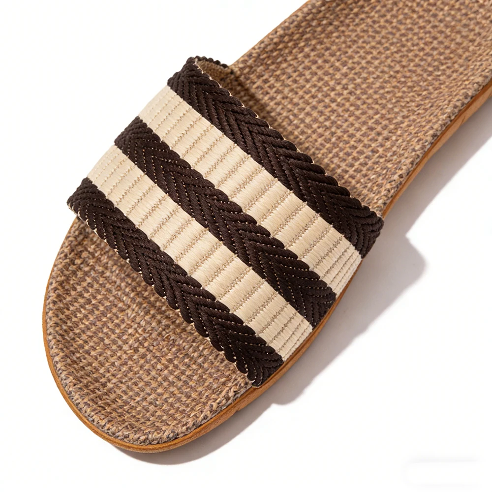 Summer Men Slippers AntiSlip Home Slippers Lightweight Shoes Men Indoor Linen Slippers Soft Shoes Bedroom Slippers Plus Size view 6