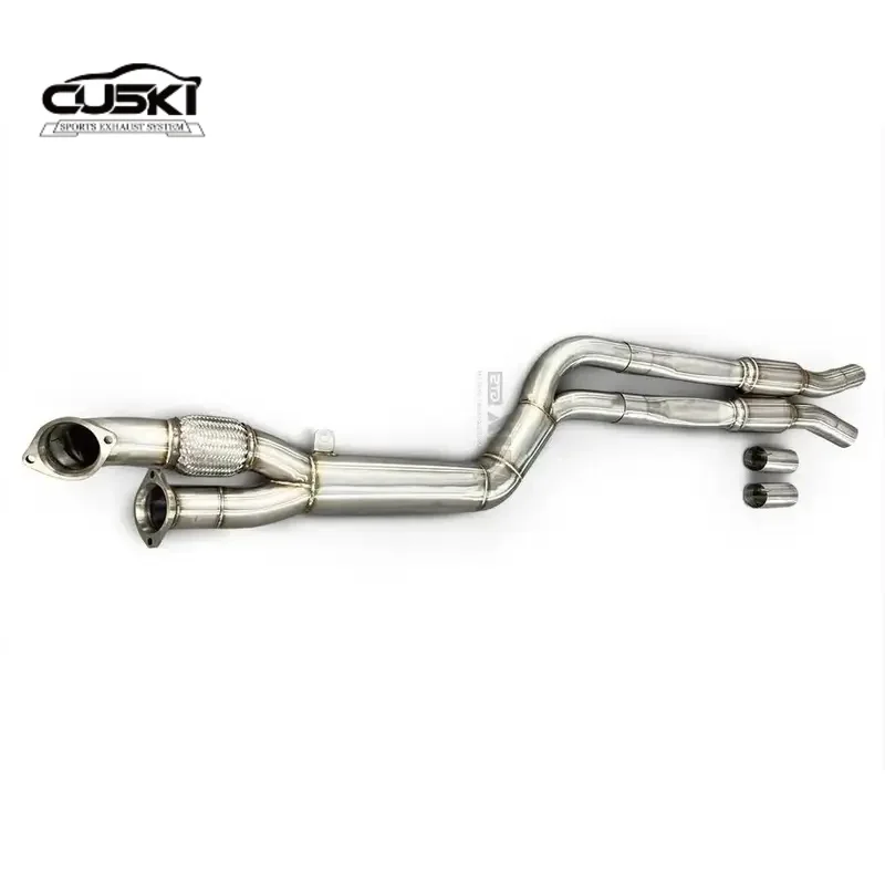 High quality Automotive Exhaust Parts pertains to BMW M3/M4 BMW G80/G82 Stainless Steel  equal length resonant tube middle secti