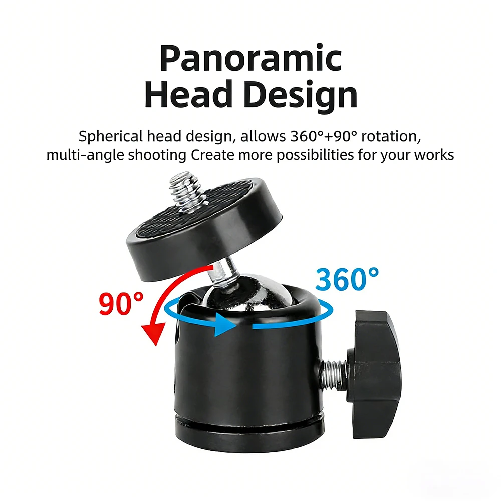 Universal Mini Ball Head 360° Rotation 1/4