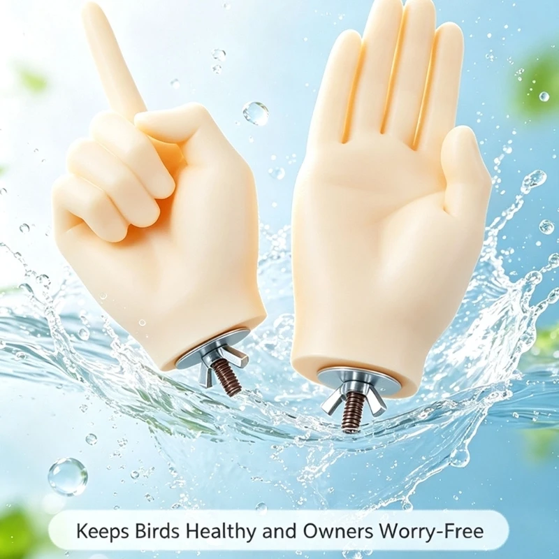 Hand-Form Training Stand for Small Hookbills, Daily Interaction, Progressive Contact Practice, and Bird Cage Placement JOMD