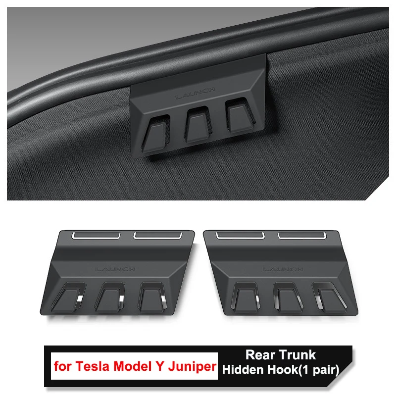 1 Pair Storage Hook for Tesla Model Y 2025 Juniper Rear Trunk Wall Side Hooks New Model Y Launch 2026 Car Interior Accessories