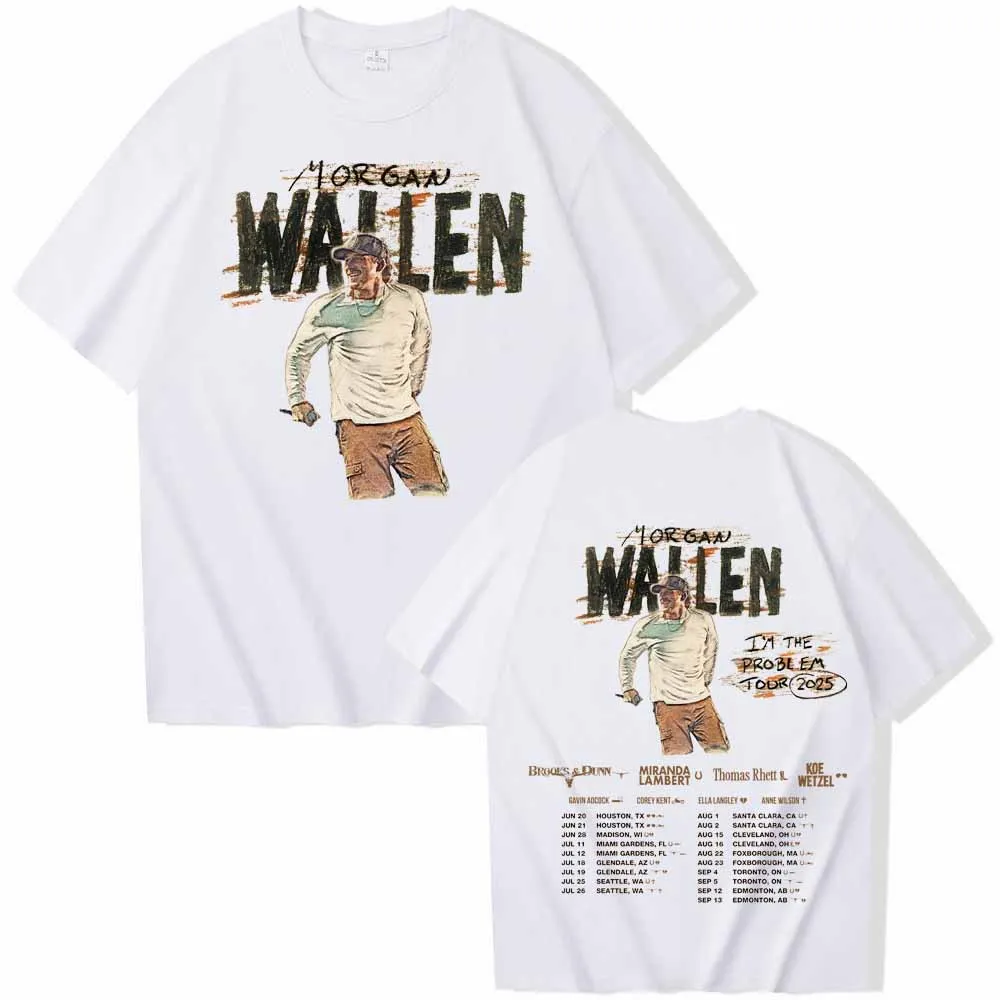 Discover Wallen Western I'm the Problem Tour 2025 Double Sided T-shirt, Fans Gift