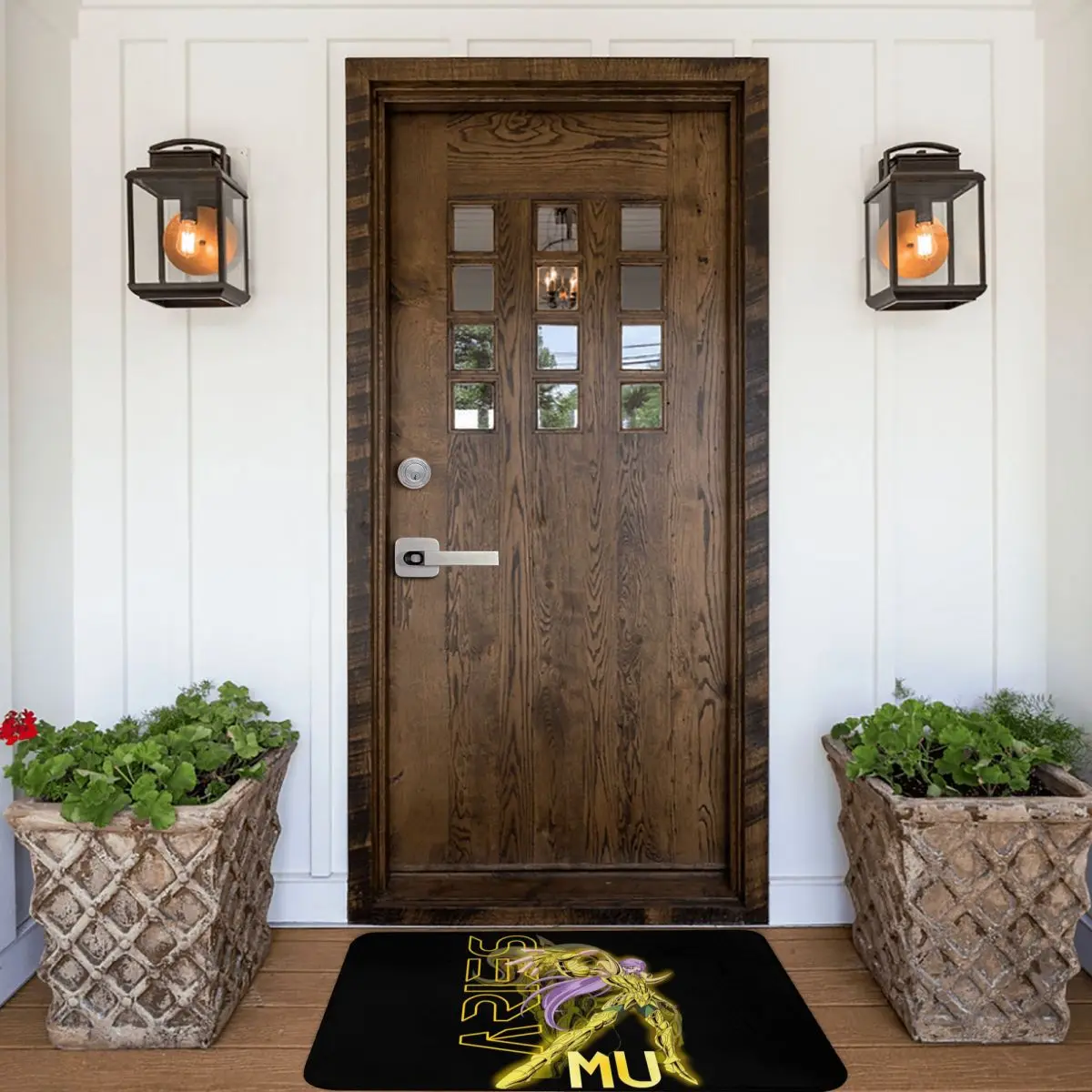 Mu Knights Of The Zodiac Doormat Rug Carpet Mat Footpad Polyester Non-slip Front Room Corridor Kitchen Bedroom Balcony Toilet