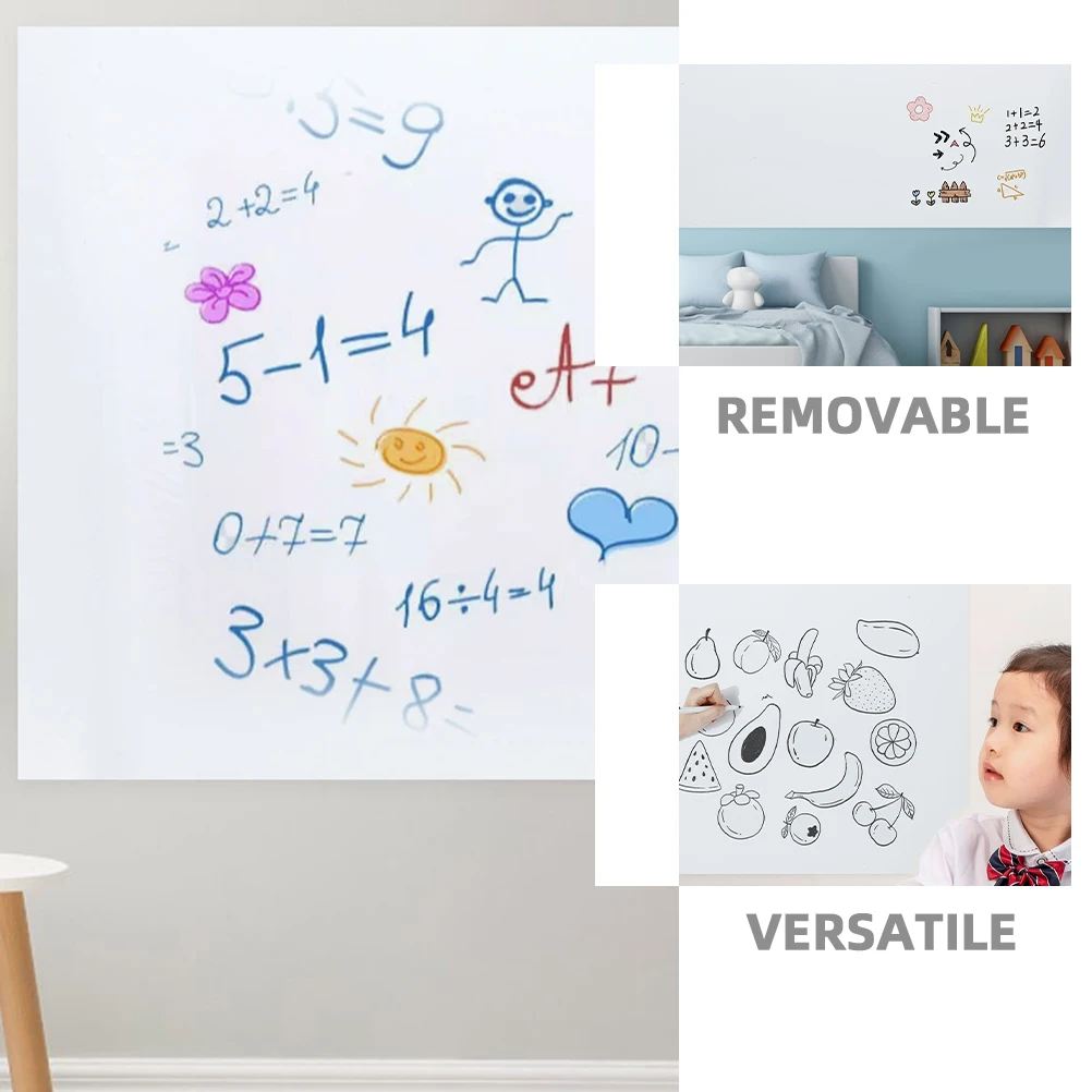 2 قطعة ملصقات جدار السبورة الجافة محو مكتب كهرباء الكتابة على الجدران رسم خلفية قابلة للإزالة إعادة الكتابة للأطفال سطح أملس