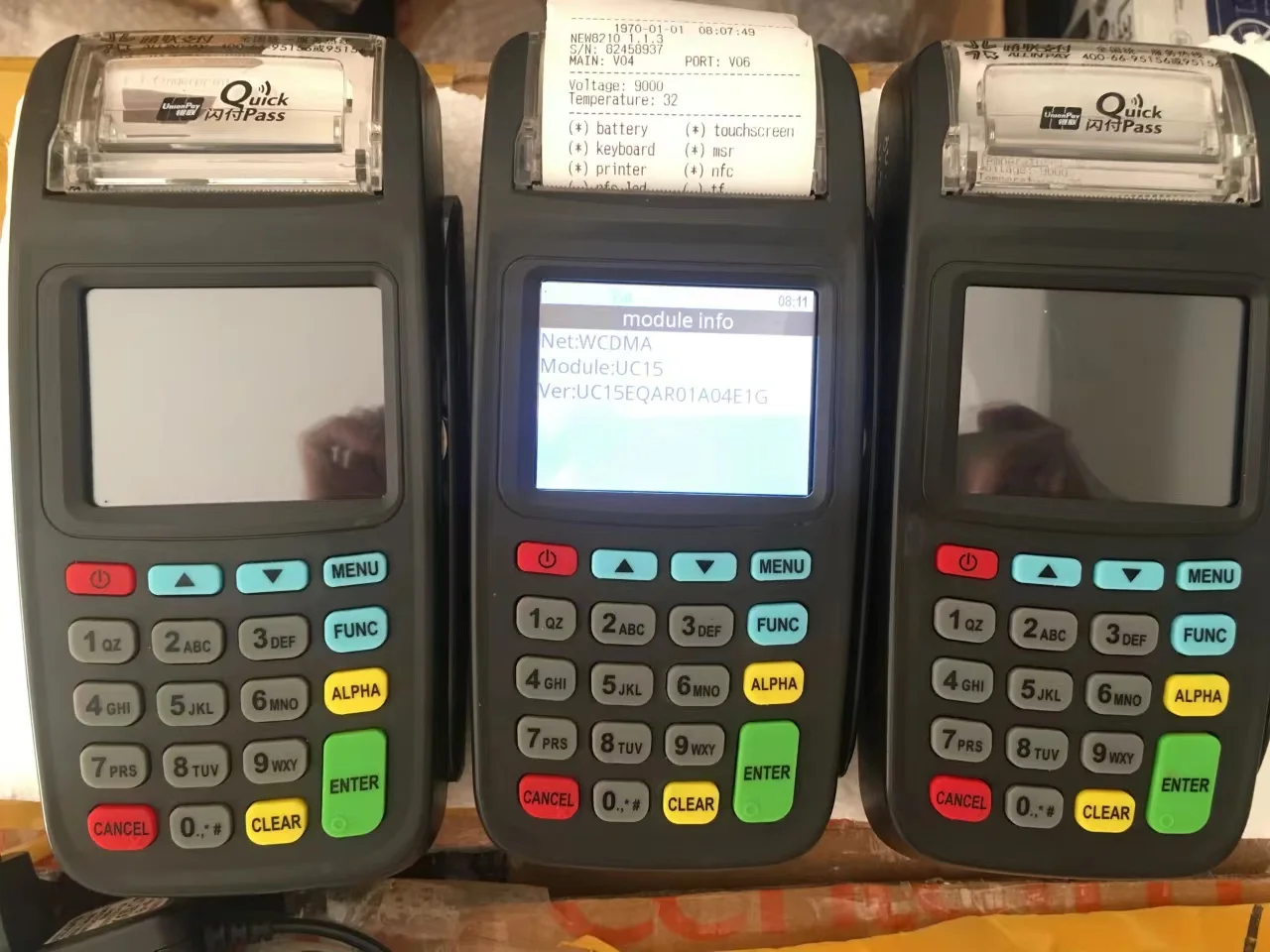 USED Mobile POS Machine NEW8210 WCDMA 3G POS Payment Terminal