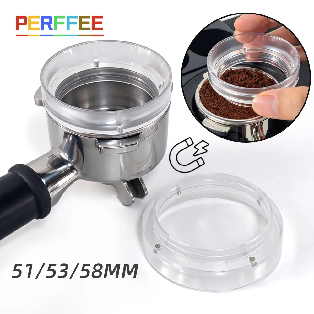 Coffee Dosing Ring Magnetic Espresso Dosing Funnel Coffee Powder Dosing Ring 51mm 53mm 54mm 58mm Espresso Barista Accessories