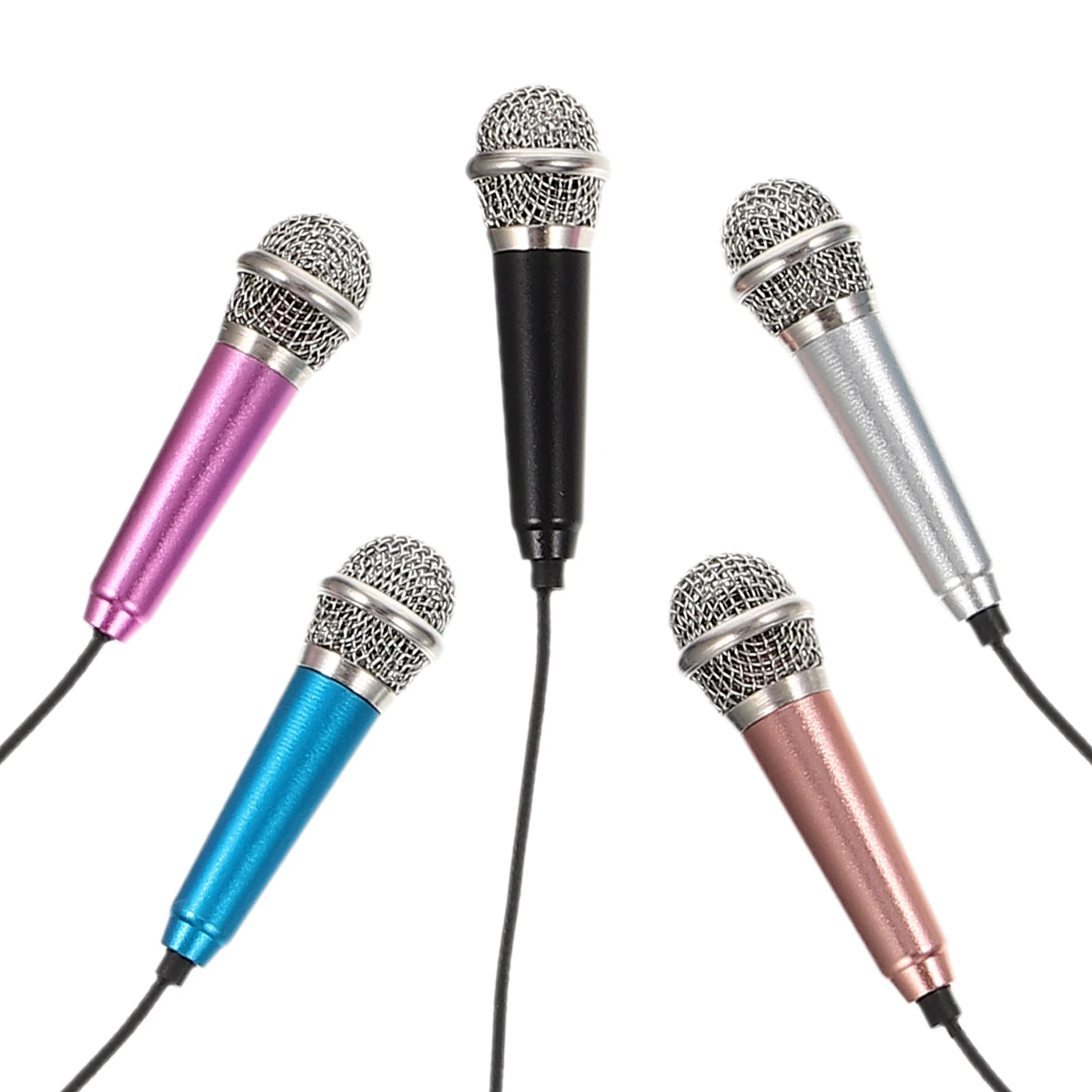 

Mini Microphone Portable Metal Phone Mic for Singing Recording Podcasting Live Streaming Video Blogging Smartphone Voice