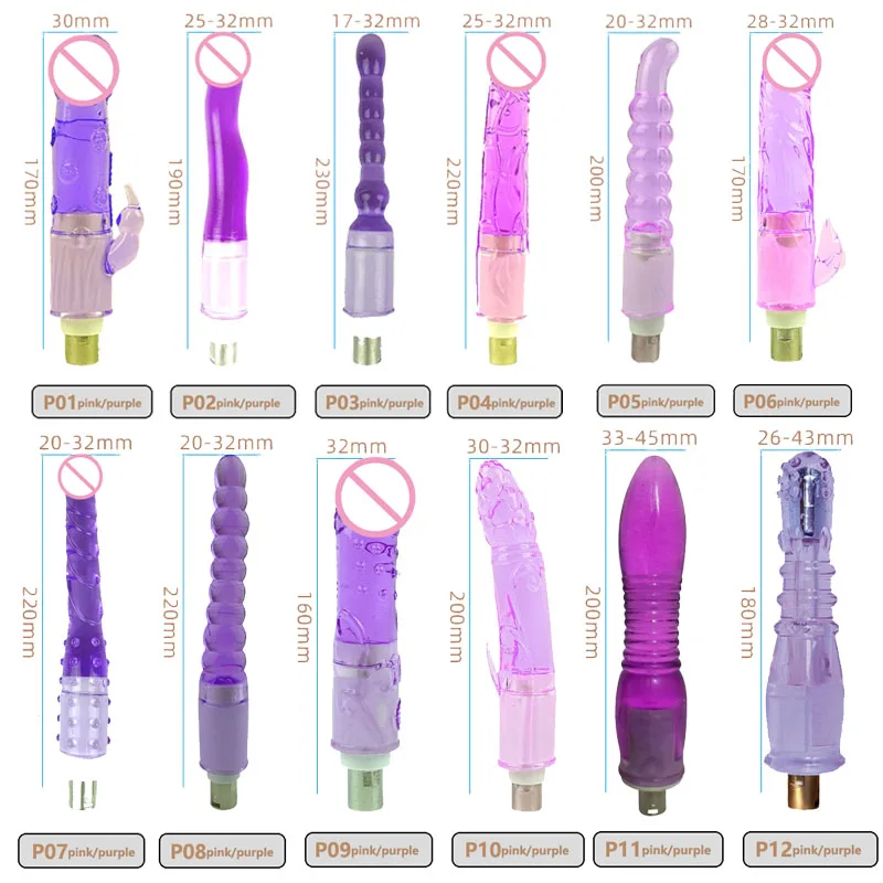 Soft Colorful Anal Dildos Automatic Sex Machine 3XLR Dildos  Attachments Butt Plug Sex Toys for Women and Men(Random color)