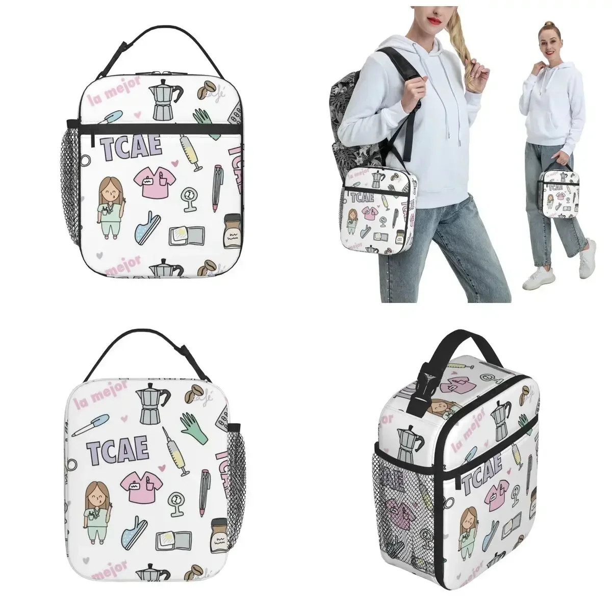 Insulated Lunch Bags Nurse Medical Equipment Accessories Enfermera En Apuros Food Box Y2K Cooler Thermal Bento Box For School