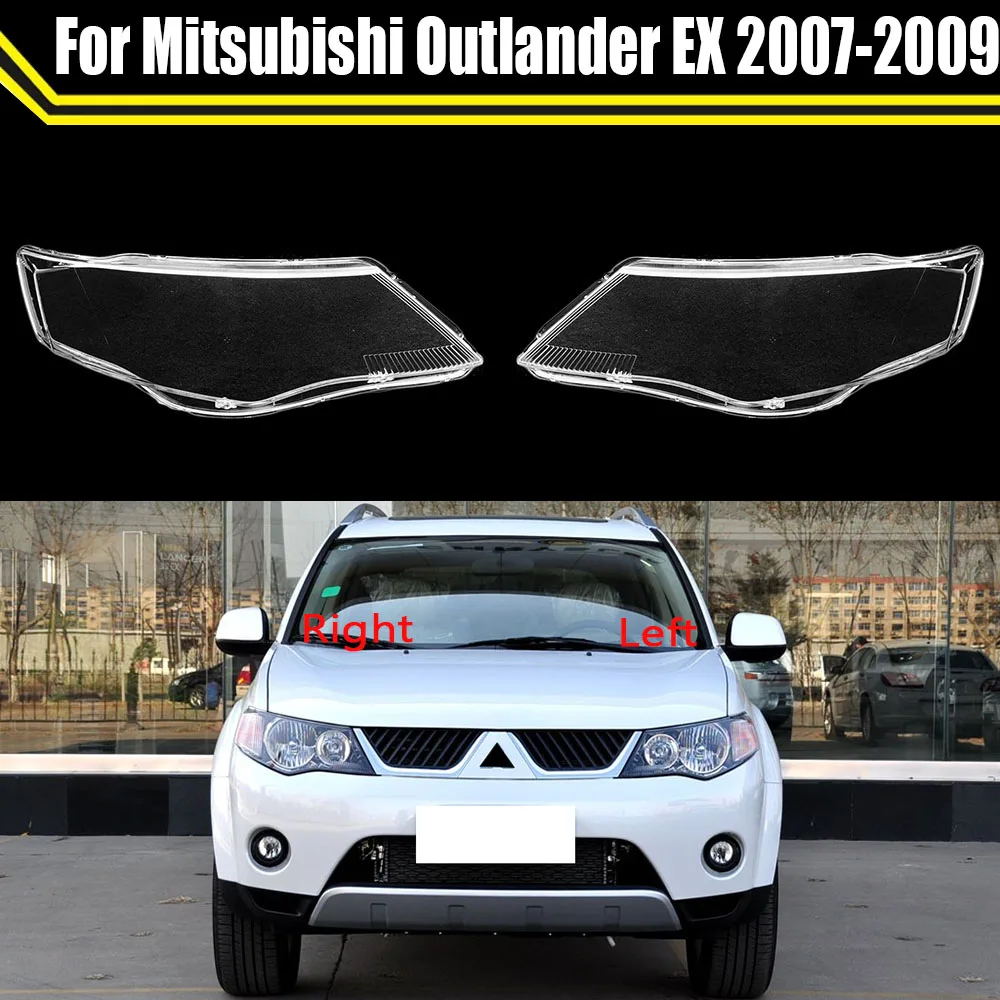 Voor Mitsubishi Outlander EX 2007 2008 2009 Auto Koplamp Cover Koplamp Glas Lens Auto Shell Cover Transparante Lampenkap Caps