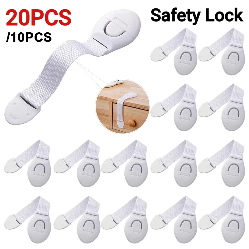 

10/20 шт. Защитные замки для детских ящиков, многофункциональные замки-ремни для защиты, замки для ящиков и дверей шкафов