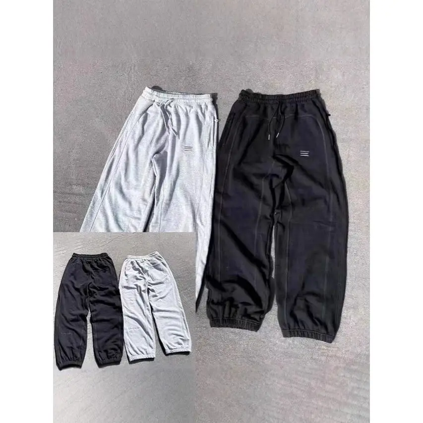 

American Sle 2025 New Men's Casual Sports Pants Tee Bars Embroidery Long Pants Versatile Loose Fit Cartoon Pattern