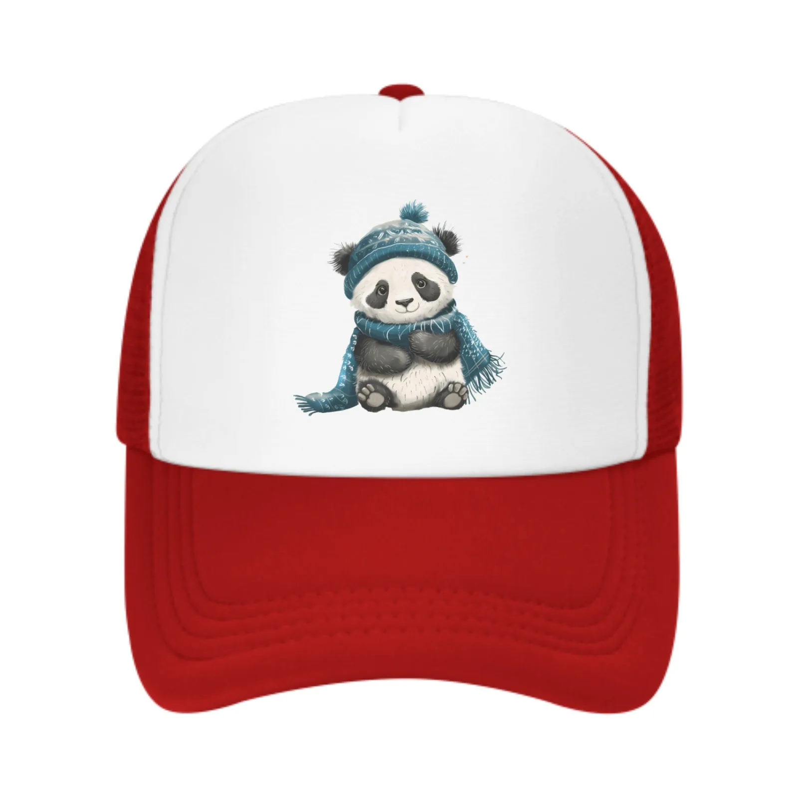 Cute Scarf Panda Summer Leisure Sports Daily Sun Hat Fishing Outdoor Men's and Women's Truck Caps Fashion