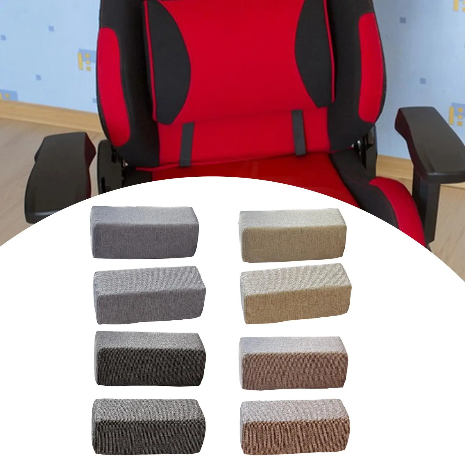 Almohadillas para reposabrazos de silla de oficina, soporte para codo, grueso, reutilizable, antideslizante, cómodo, 2 uds.