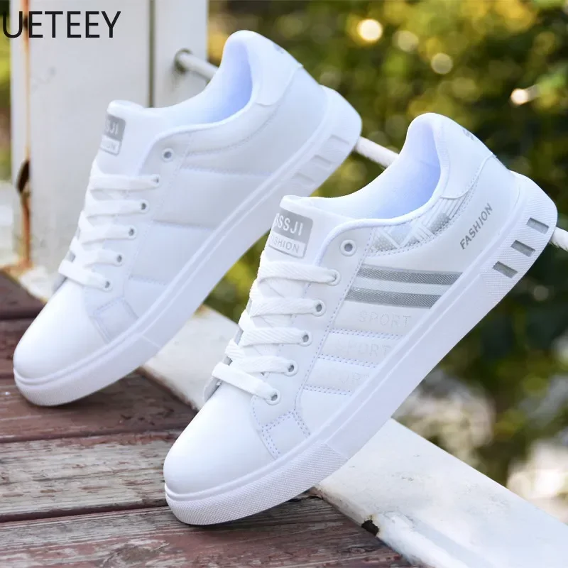 Student Flat Bottom Casual Sports Small White Shoes Low Tops Trendy All-match Four Seasons UETEEY Soft Comfortable Men's Sneaker