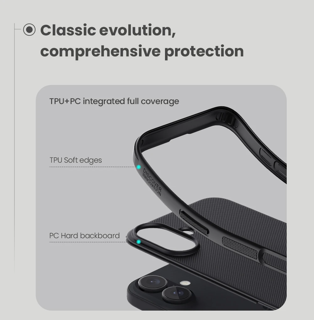 Für iPhone 16 Fall Nillkin angepasst Fall für iPhone 16 hochwertige super gefrostete Schild Fall matte PC-Abdeckung – Detail 4