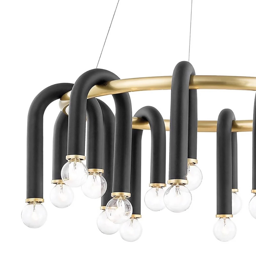Moderne runde Kronleuchter Villa Luxus u Form Kronleuchter Designer mit 20 Kronleuchter führte Wohnzimmer hängende Leuchten – Detail 12