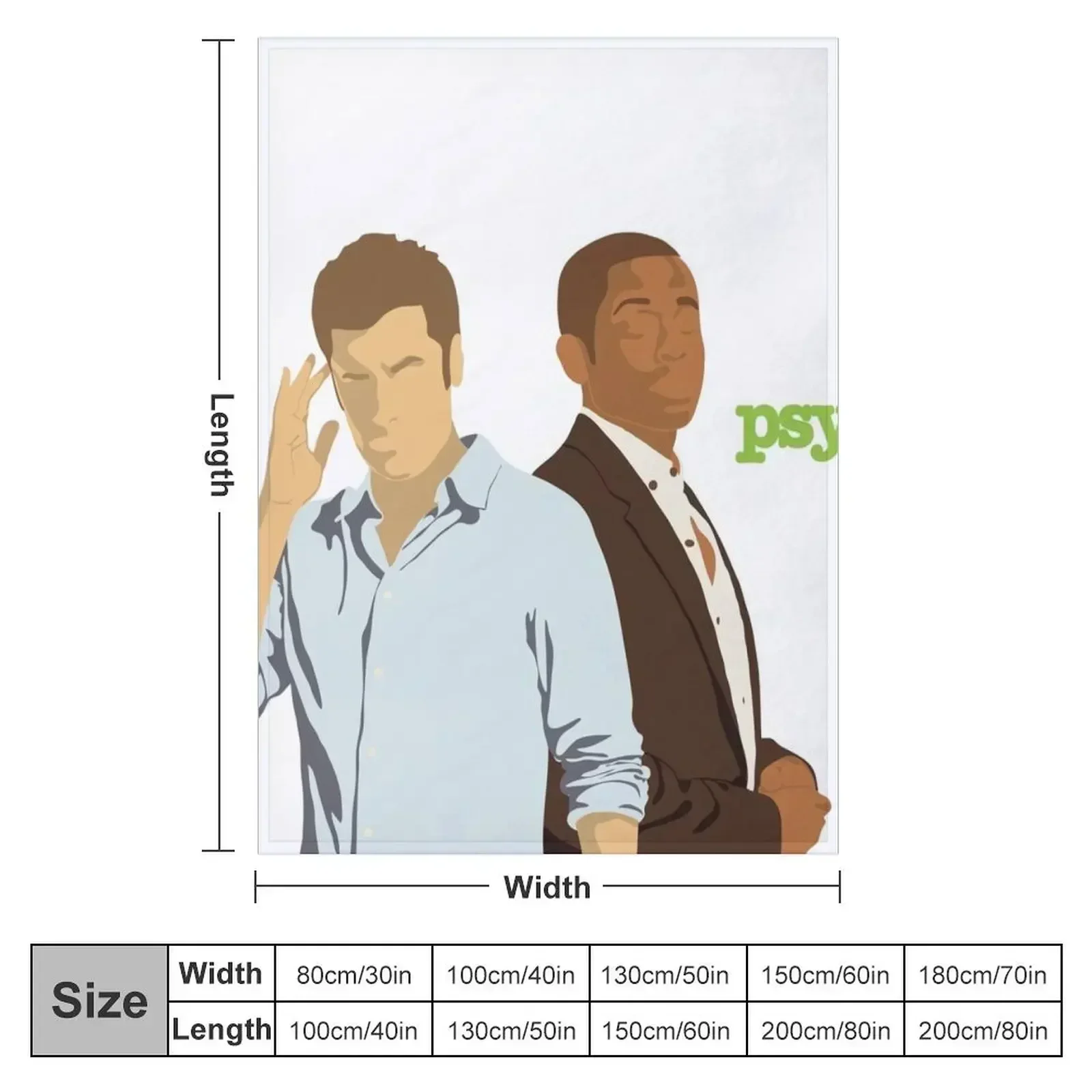 Psych TV- Shawn And Gus Throw Blanket Custom christmas gifts Blankets