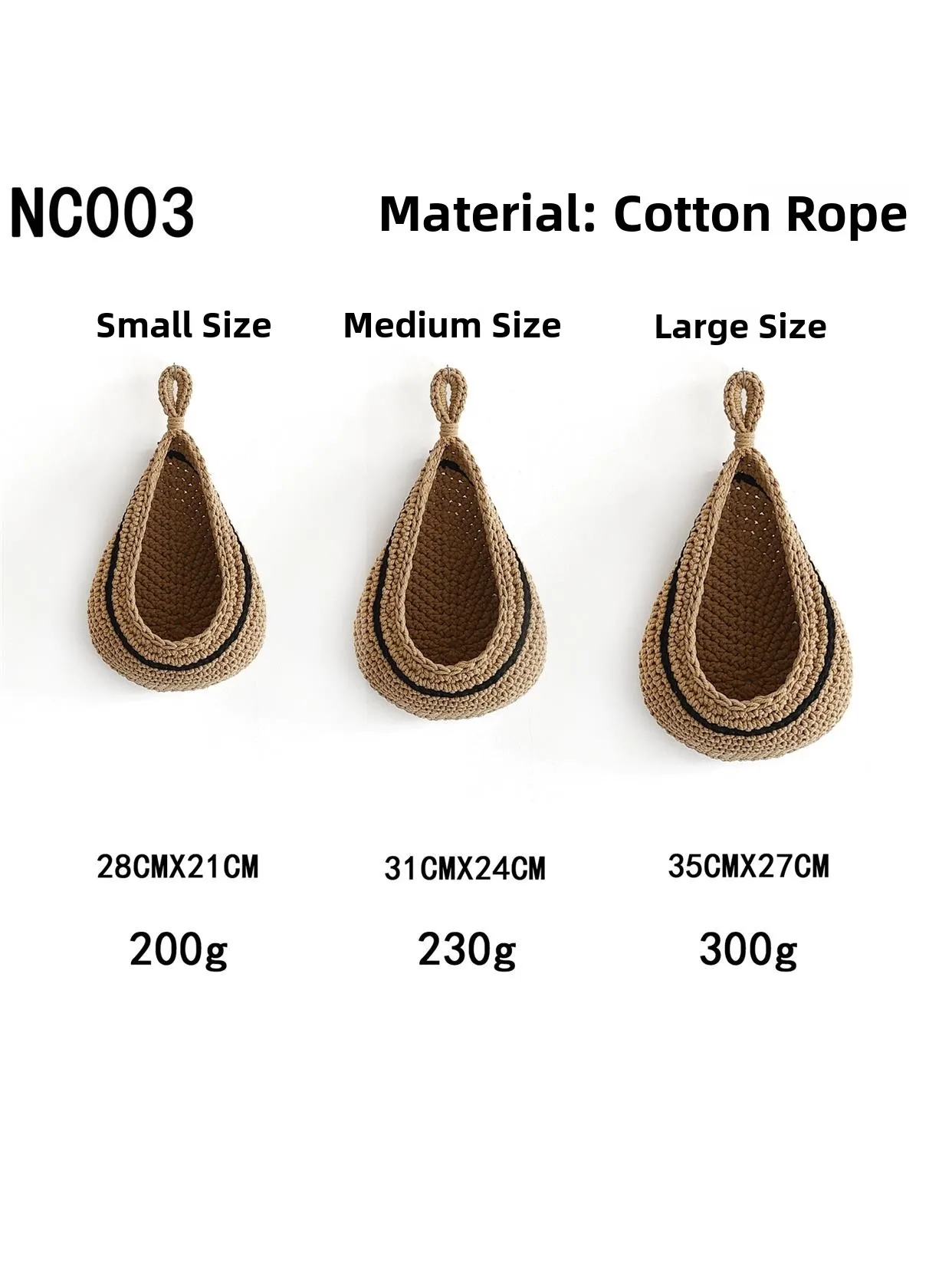 

Handwoven Hemp Rope Storage Bag Wall Hanging Fruit Vegetable Basket Kitchen Waterdrop Net Pouch Bird Nest Hanging Storage Bag