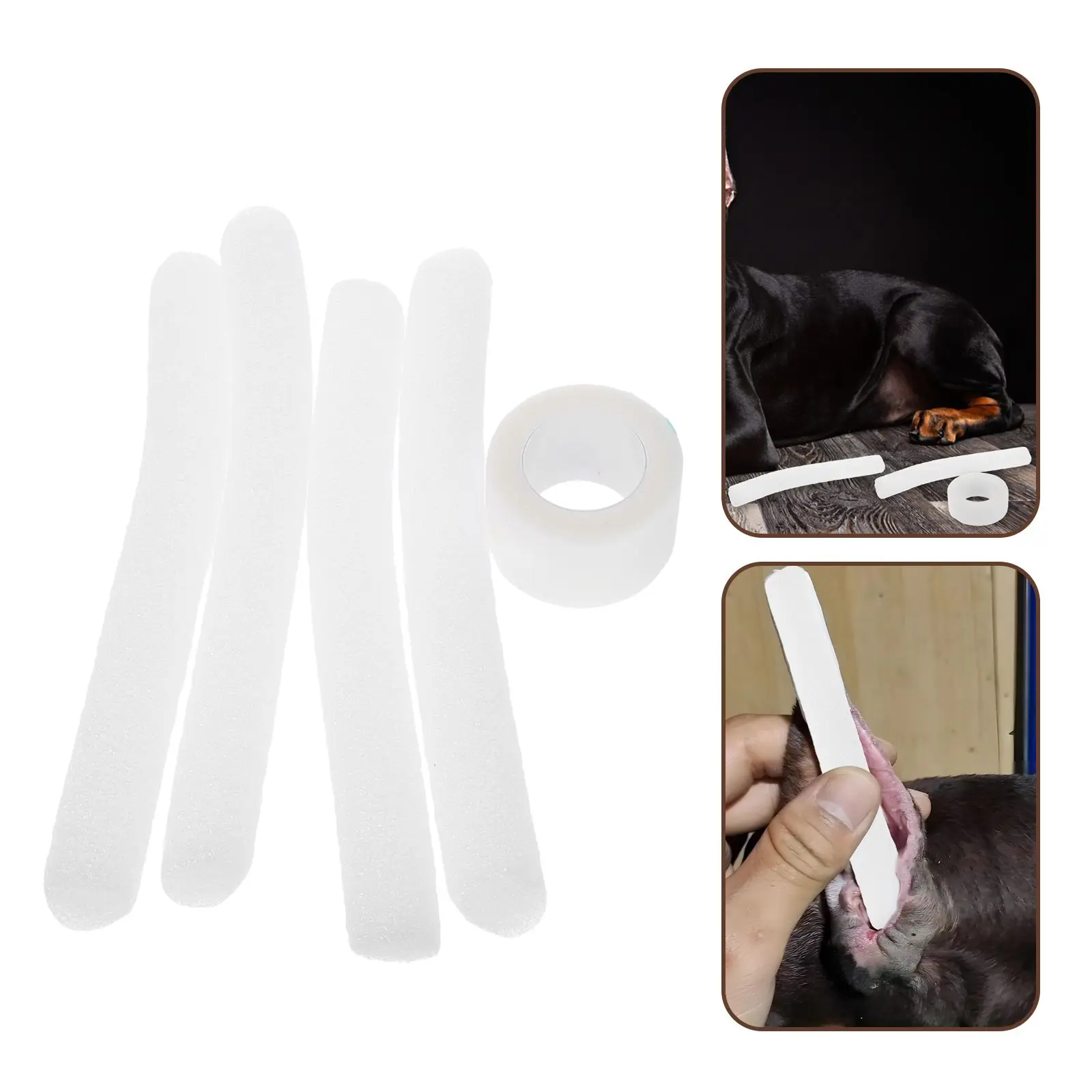 1 set Dog Ear Sticking Tool Doberman Ears Stand Up Support Holder Adjustable Doberman Ear Stand Rods With Adhesive Tapes