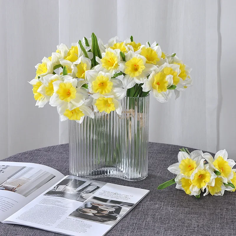 30Cm Narcissus Bouquet Artificial Flower Home Living Room Decoration Wedding Arrangement Hand Bouquet Flower Arrangement